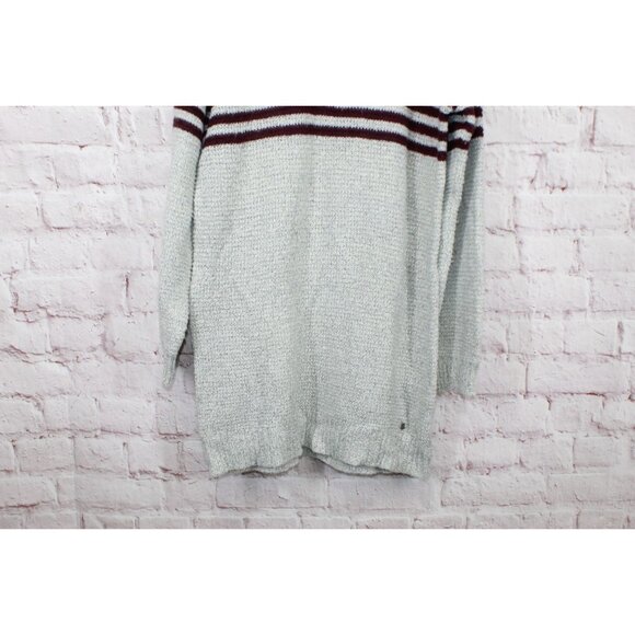 Volcom Cold Daze Short Sweater Dress Striped Purple Gray Size M 12 - Picture 3 of 10